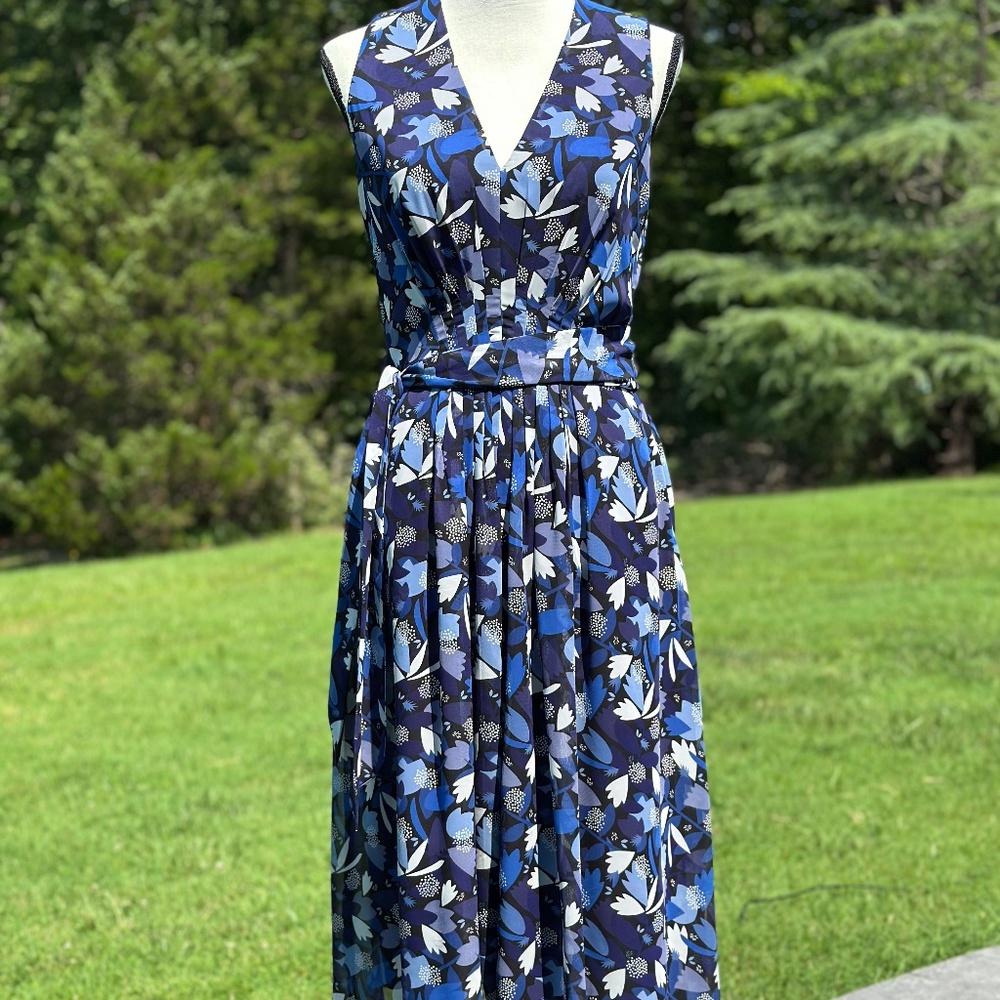 Anne Klein Women's Belted Floral-Print Dress Size 6